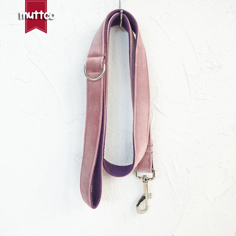 MUTTCO Collar de perro ajustable THE BABY PINK productos para mascotas hechos a mano 5 tamaños hebilla de metal doble tela collar de perro y correa UDC080 - imagen 3