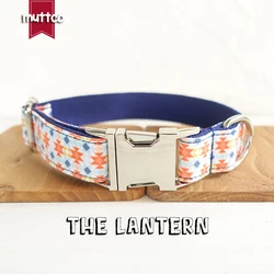 MUTTCO venta al por menor collar de estilo británico collar hecho a mano bowknot LA LANTERN moda a cuadros collar de perro conjunto de correa 5 tamaños UDC056