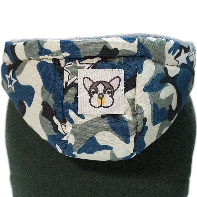 Ropa de invierno para perro, abrigo de algodón grueso con capucha de camuflaje, para mascotas de dos pies, abrigo suave y cálido para Bulldog Chihuahua - imagen 4