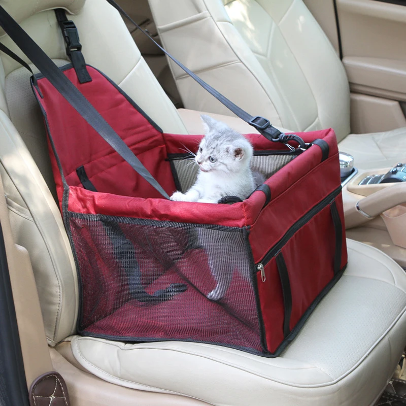 Transportín perros mascotas asiento seguro coche bolsa impermeable