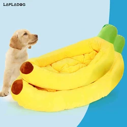 Cama plátano curvada acogedora para gatos y perros pequeños
