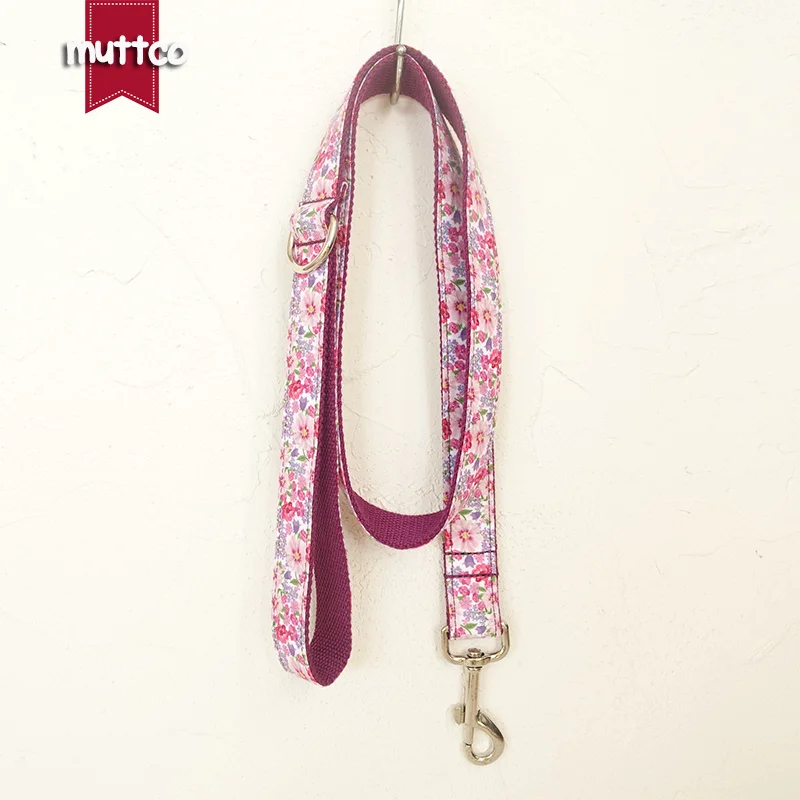 MUTTCO vende al por menor collar de perro particular personalizado THE PURPLE FLOR collares y correas de perro de estilo creativo 5 tamaños UDC049 - imagen 3