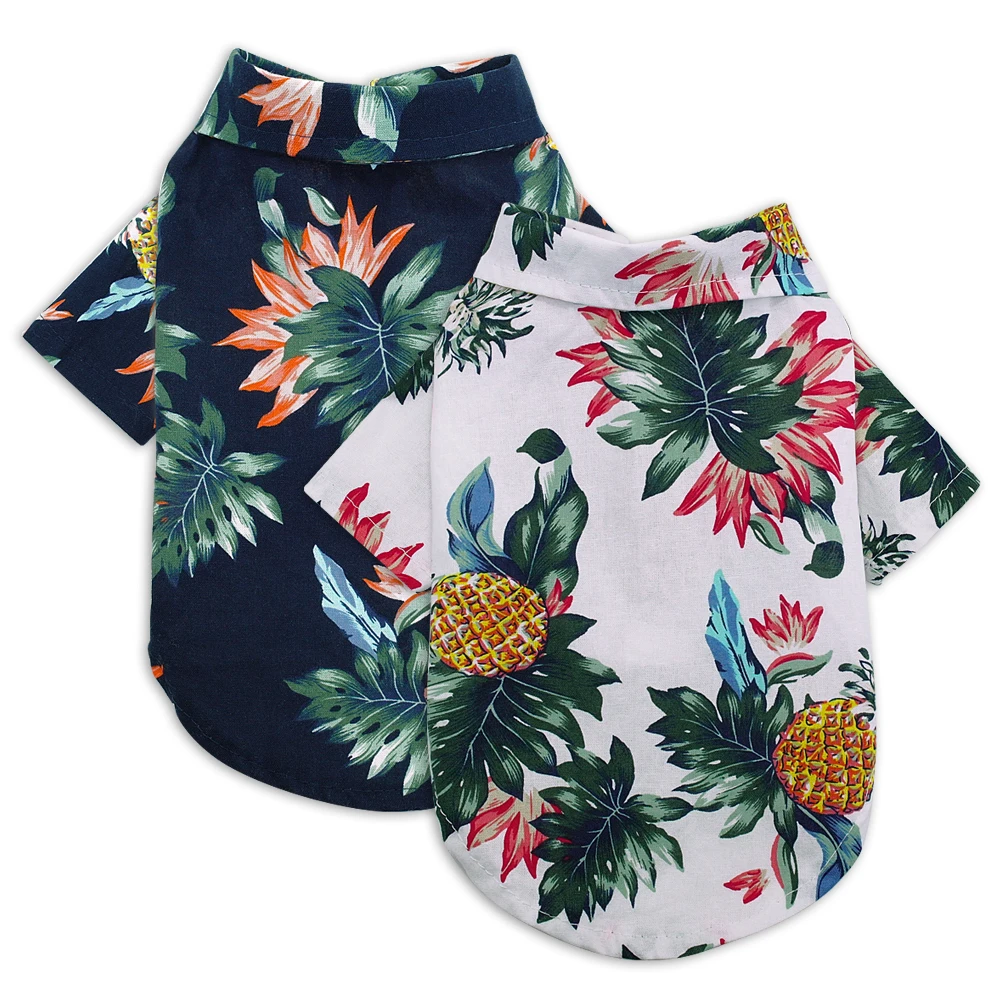 Ropa de verano para perros y gatos, camisa hawaiana informal para la playa, camisas para mascotas, ropa para cachorros, perros pequeños y medianos, S-XL - imagen 3