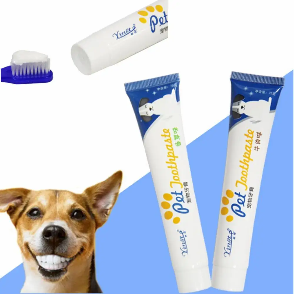 2 uds suministros limpieza dientes perro pasta dientes comestible saludable mascotas cuidado limpieza bucal perros