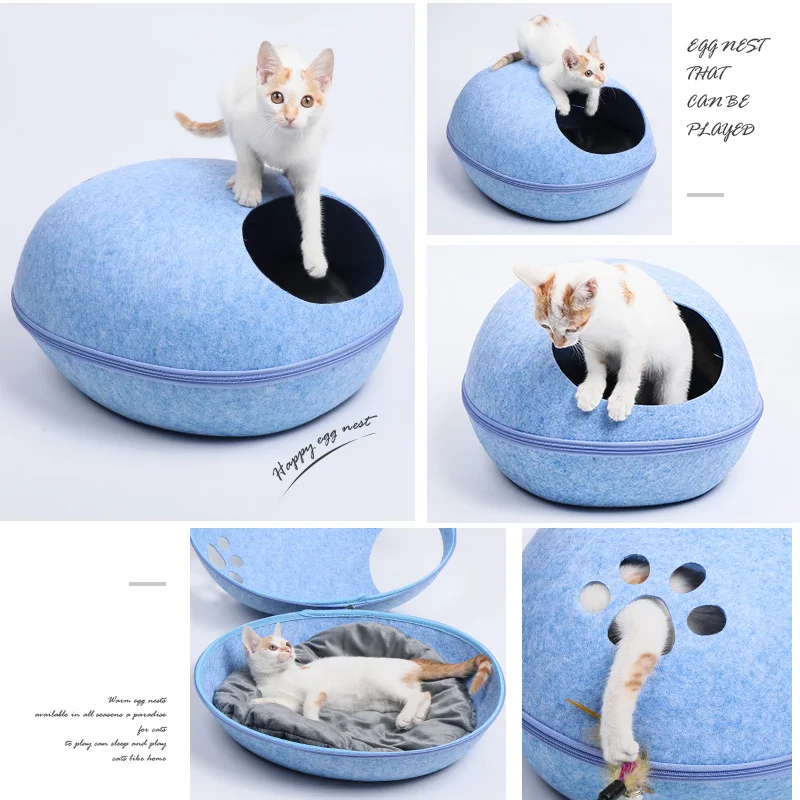 Cama acogedora para gatos, casa extraíble para gatos, cachorro transpirable, Kedi Malzemeleri kattenmand, productos para gatos, suministros para mascotas - imagen 5