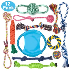 Set juguetes de cuerda para perros morder y limpiar dientes fuertes