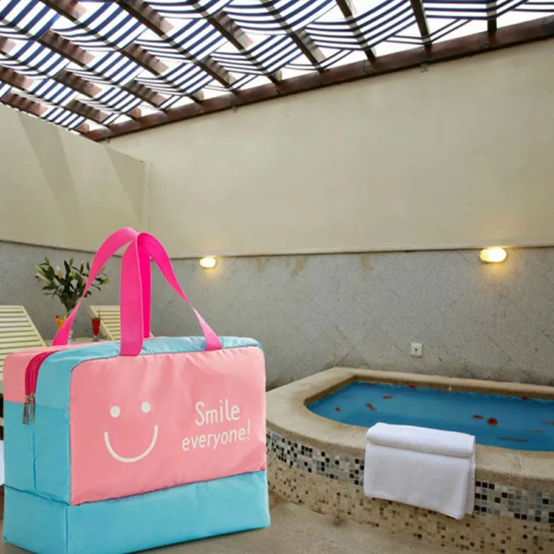 Bolsas de almacenamiento portátiles impermeables para viaje, almacenamiento en el baño, separación húmeda y seca para playa, surf, ropa, paquete de zapatos - imagen 5