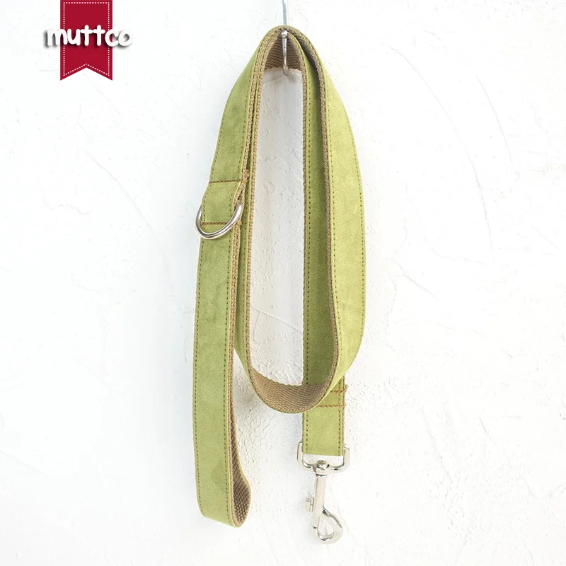MUTTCO vende al por menor collar de perro de diseño propio THE TREE poliéster satinado y nylon amarillo verde y marrón 5 tamaños collar y correa para perros UDC031 - imagen 4