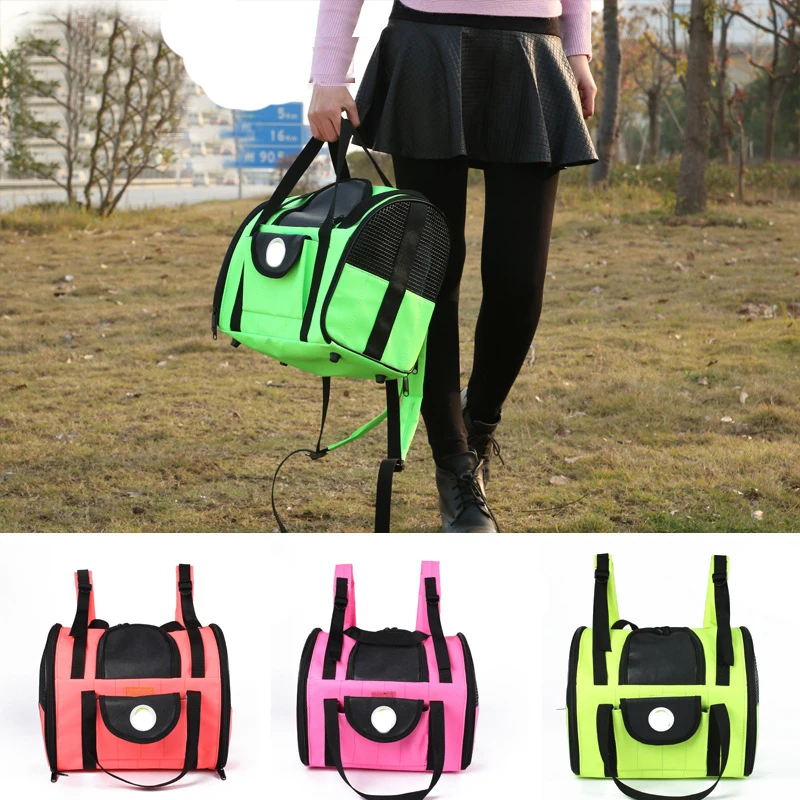 Bolsa transportadora de mascotas transpirable, mochila de malla para viajes al aire libre para mascotas, bolsa de transporte para perros, bolso acogedor para gatos, conejos, jaula pequeña para mascotas - imagen 2