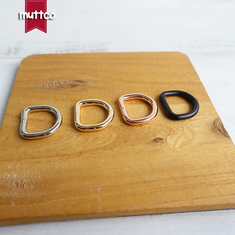 Collar de perro DIY, accesorio para mascotas, hebilla de conexión de anillo en D, de 15mm semiranillo, correa, hebilla de metal chapada en 4 colores, 20 unids/lote - imagen 2