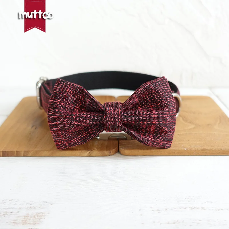 MUTTCO Collares personalizados para perros que venden collar atractivo Anti-pérdida THE RED SUIT collar de perro de diseño único 5 tamaños UDC006 - imagen 4
