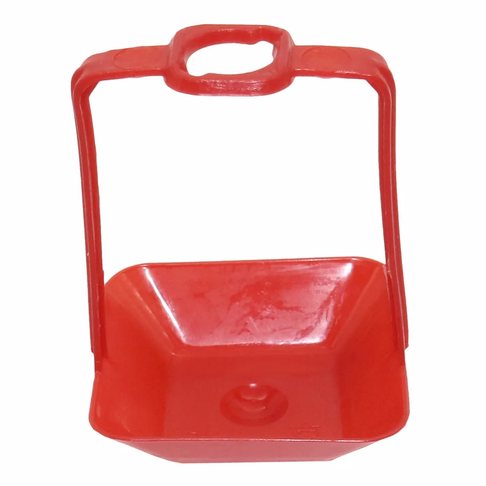 Taza colgante de agua potable para pájaros, codorniz, bola amarilla, automática, Paloma, pollo, taza roja, herramientas de alimentación para aves, 10 Uds. - imagen 2
