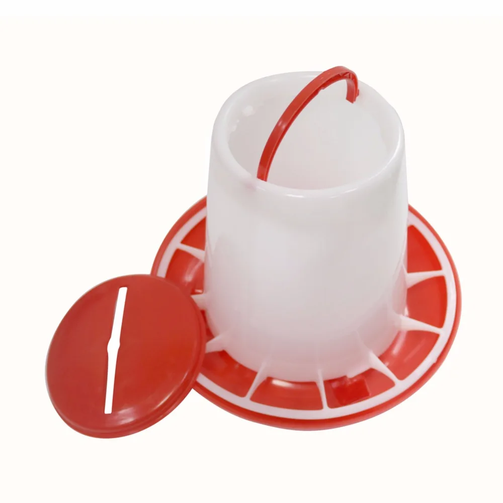 Alimentador de pollos 1,5/3/6kg alimentador automático de pollos de calidad alimentador de palomas de codorniz Cubo de alimentación de pollos herramienta de alimentación de animales de aves de corral - imagen 3