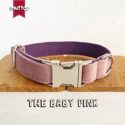 Collar rosa bebé ajustable para perro – Hebilla metal doble