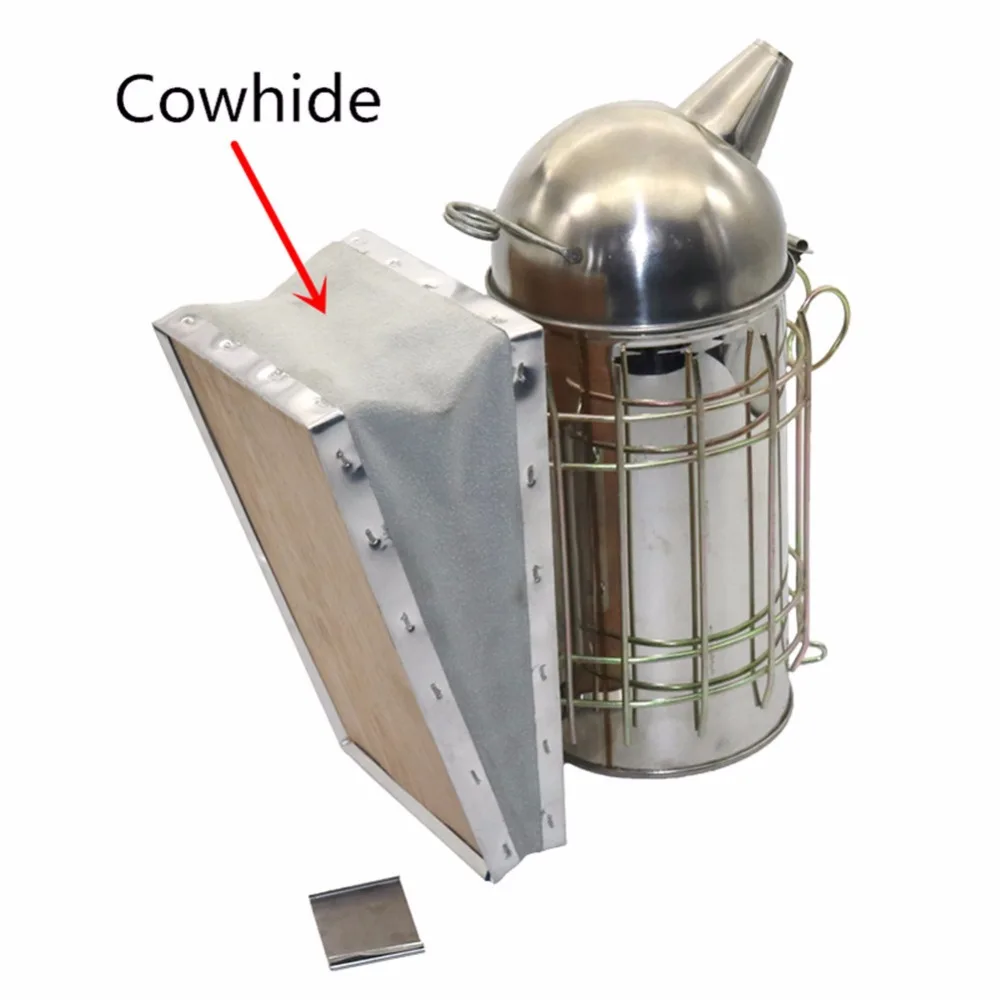 Pulverizador de humo de acero inoxidable, ahumador de abejas, apicultor, equipo de apicultura de abeja ahumada dedicado, herramienta de apicultura - imagen 4