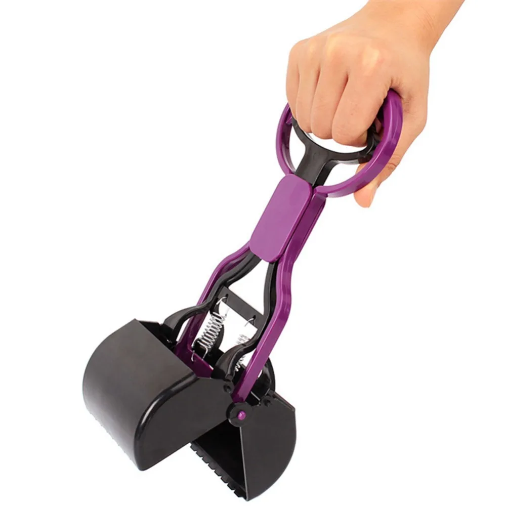 Recogedor de caca de mordaza para mascotas, pala de limpieza de 28cm de longitud, Mango para residuos de animales, perros y cachorros, Herramientas de limpieza al aire libre - imagen 3