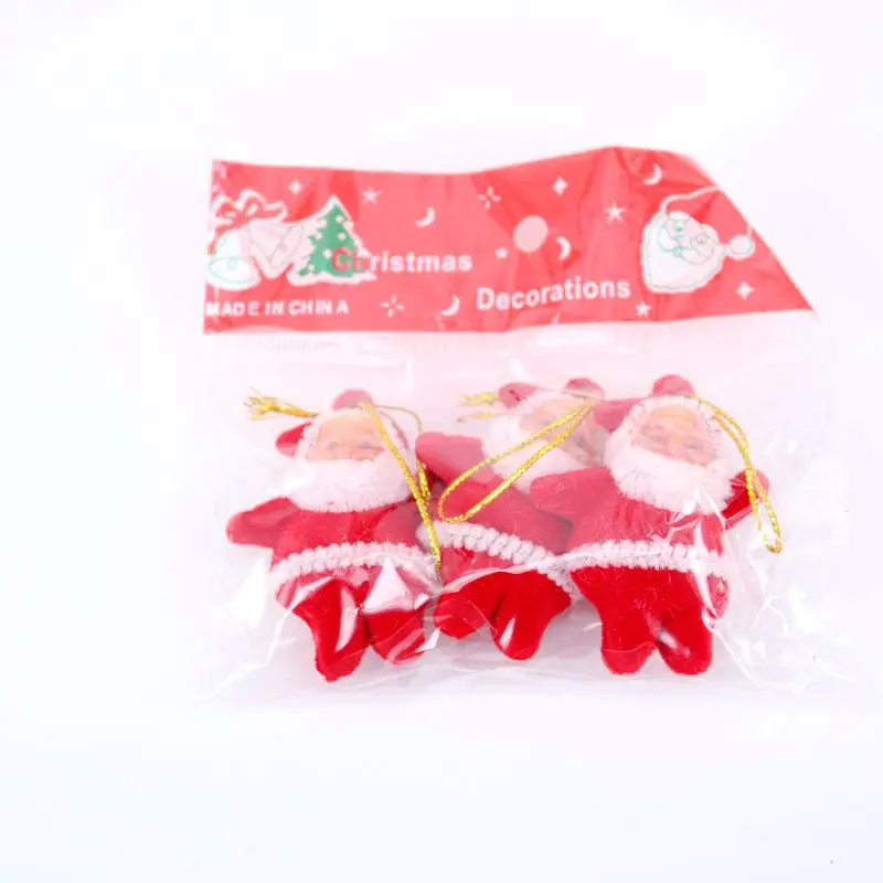 1pc Cute Christmas Tree Decoration Pendant Mini Santa Clause Doll Hanging Ornaments Christmas Decor for Home Party New Year Gift4