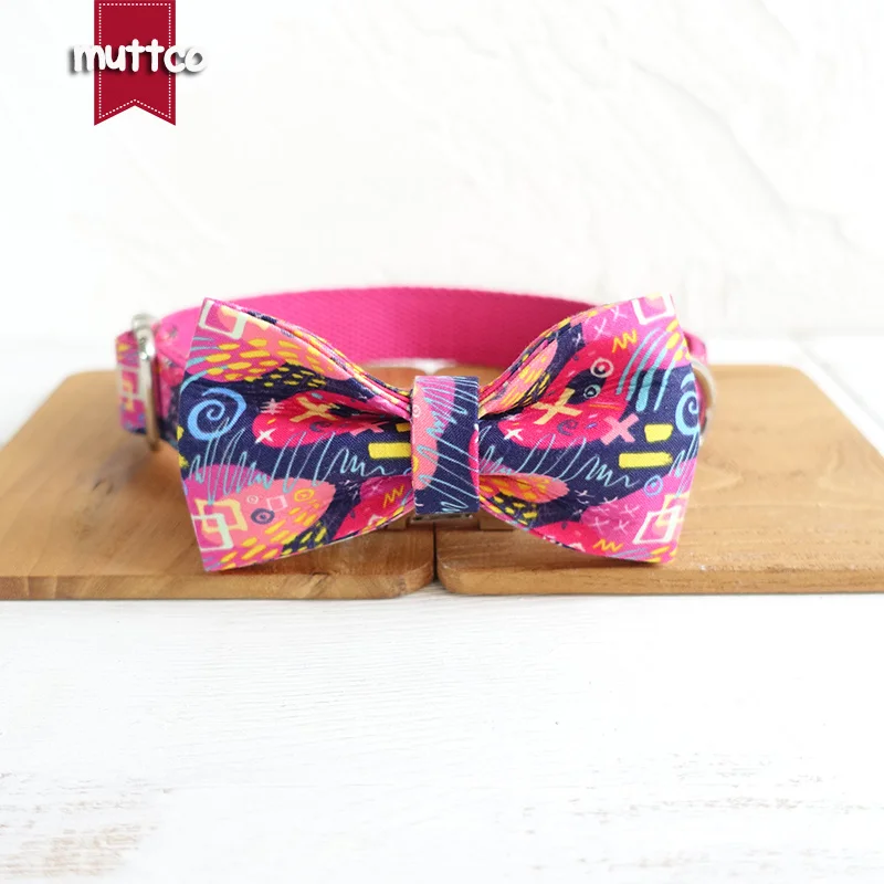 MUTTCO venta al por menor diseño especial THE PINK GRAFFITI correa de perro hecha a mano de alta calidad 5 tamaños UDC063 - imagen 4