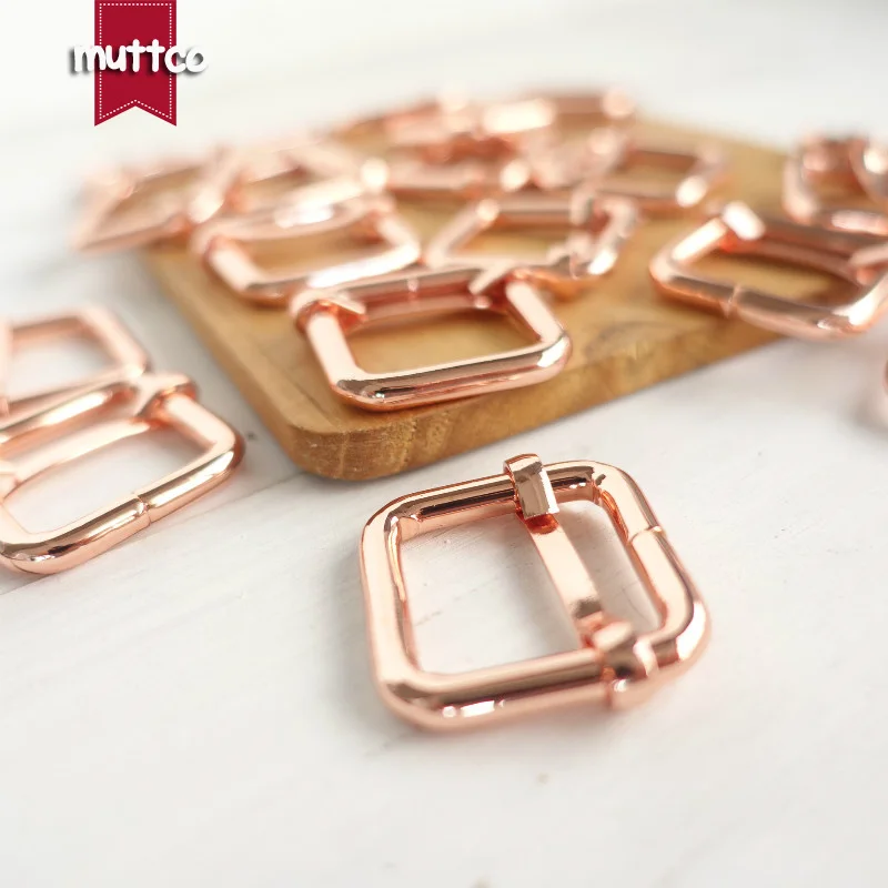 Collar de perro de 2,0 cm, hebilla ajustable de metal rosa y dorado para maleta, correas de hebilla ajustables para mochila, LXK-005 - imagen 3