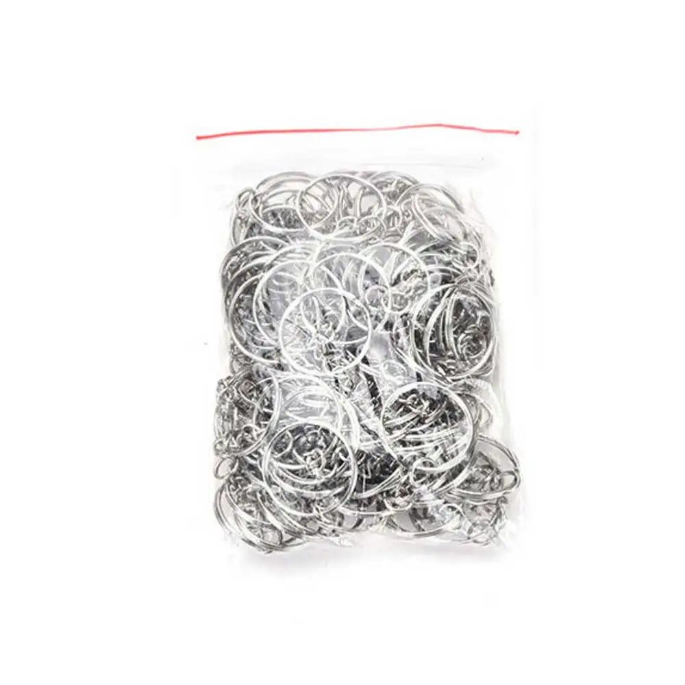 Llaveros de acero chapado para identificación de mascotas, llaveros de 25mm, anillos redondos divididos, etiquetas para perros y gatos, accesorios para Collar, 100 piezas - imagen 3