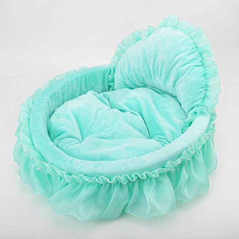 Cama para perro de princesa de lujo, sofá suave, casa para mascotas rosa, nido, estera para perros y gatos, perrera para perros pequeños, forro polar suave y cálido, nuevo producto para mascotas - imagen 2