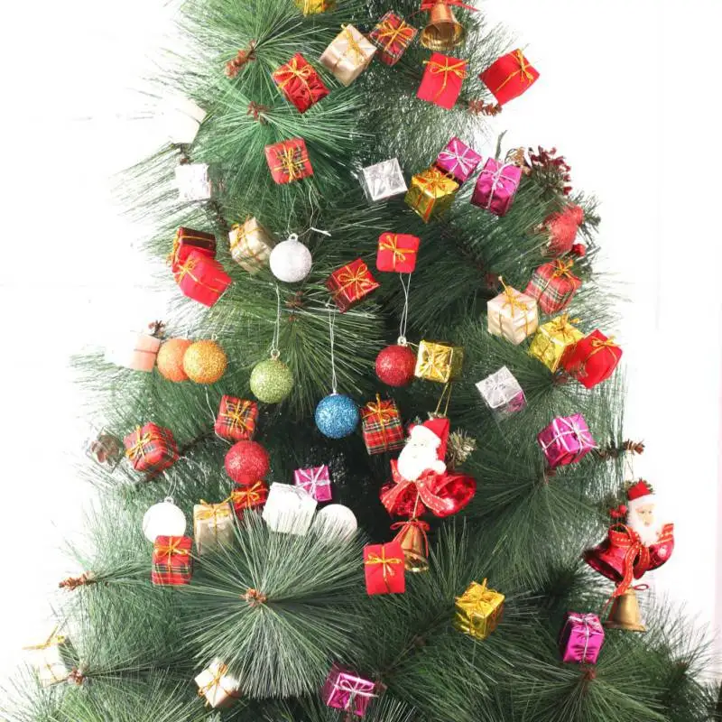 Adorno colgante para árbol de Navidad, decoración colorida para árbol de Navidad, 12 unidades por lote - imagen 2