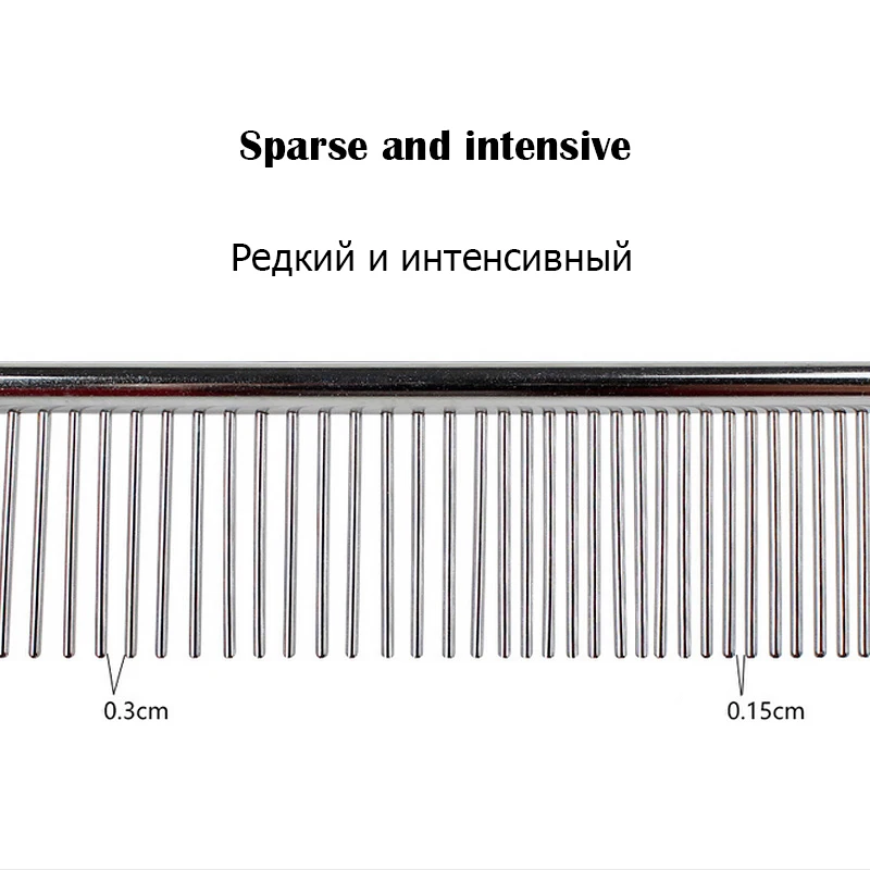 Peine portátil de acero inoxidable para perros, herramienta de aseo para Chihuahua, Yorkshire, tamaño S/M/L, doble uso, 3 tamaños - imagen 5