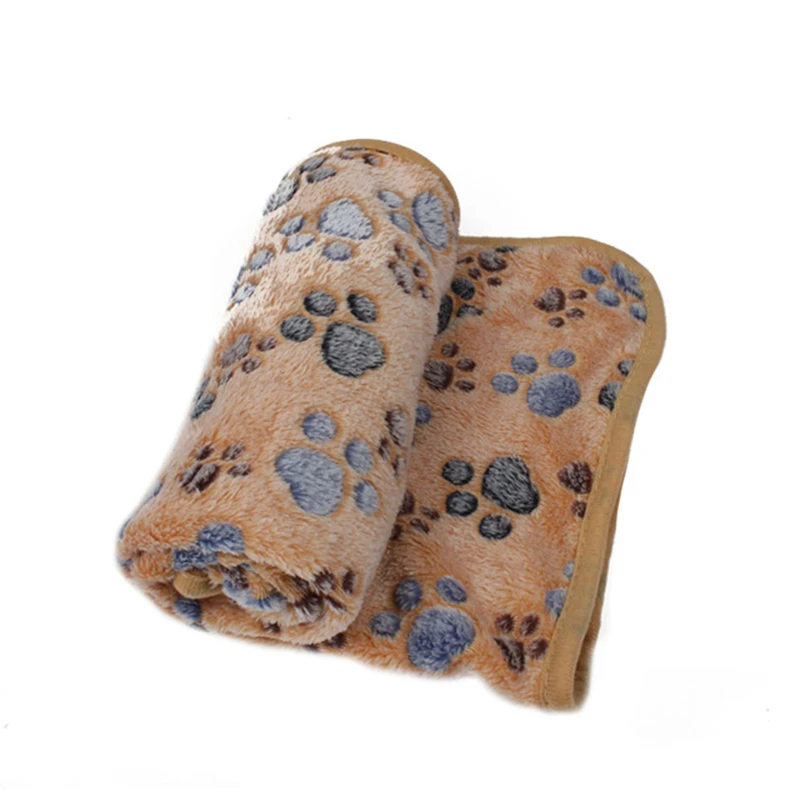 Manta suave con estampado de pata para mascotas, colchoneta cálida de invierno para perros y gatos, cama para dormir, Funda de colchón, cojín para perros pequeños y medianos, cachorros y gatos - imagen 4