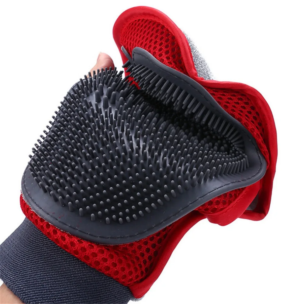 Guantes de aseo para mascotas, cepillo para gatos, cepillo para Deshedding, guante para el pelo de mascotas, para el cuidado de perros y gatos - imagen 3