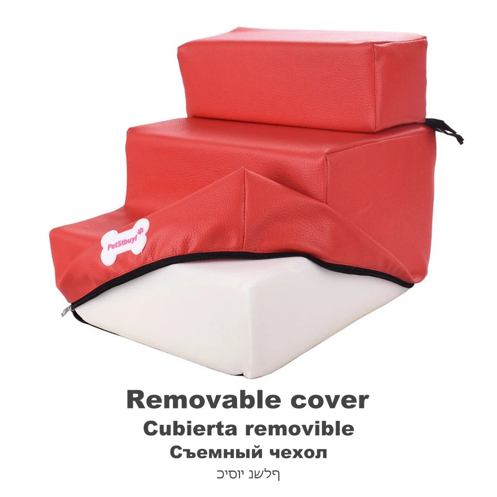 Cama antideslizante para perros pequeños y gatos, cubierta extraíble, productos para mascotas, Pug, 3 escalones - imagen 3