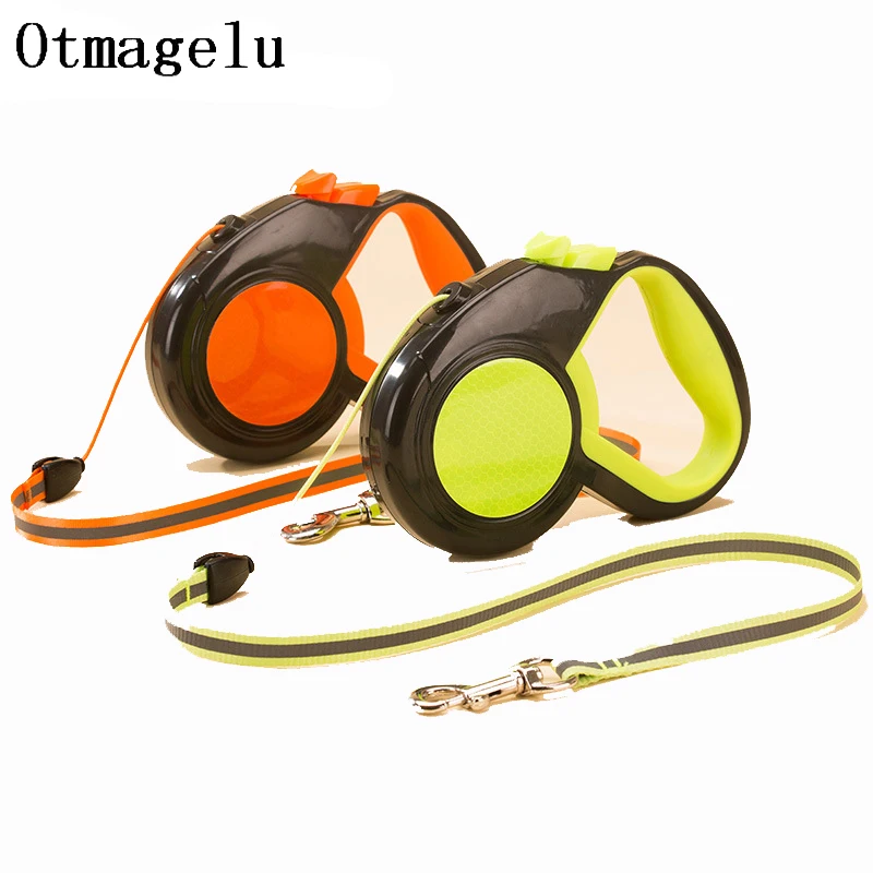 Correa tracción retráctil automática perro mascota correa nailon flexible portátil 5 metros productos mascotas - Vista principal de la correa