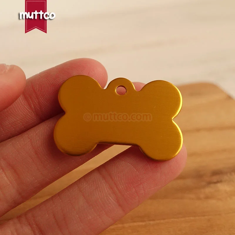 Etiqueta de identificación de metal para perro, etiqueta de identificación de nombre en blanco, número de teléfono, hueso afilado, 10 colores, precio bajo, DIT-025, 10 unidades por lote - imagen 5
