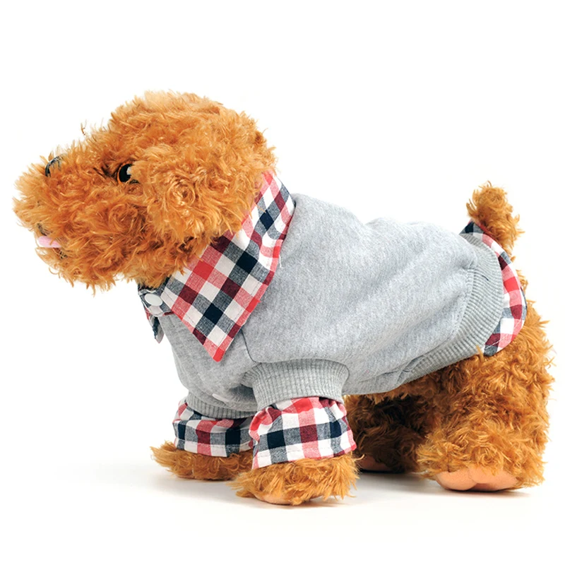 Abrigos a cuadros para perros pequeños, chaquetas transpirables, Polo para cachorros, camiseta para mascotas, ropa para Chihuahua, 2 colores - imagen 4