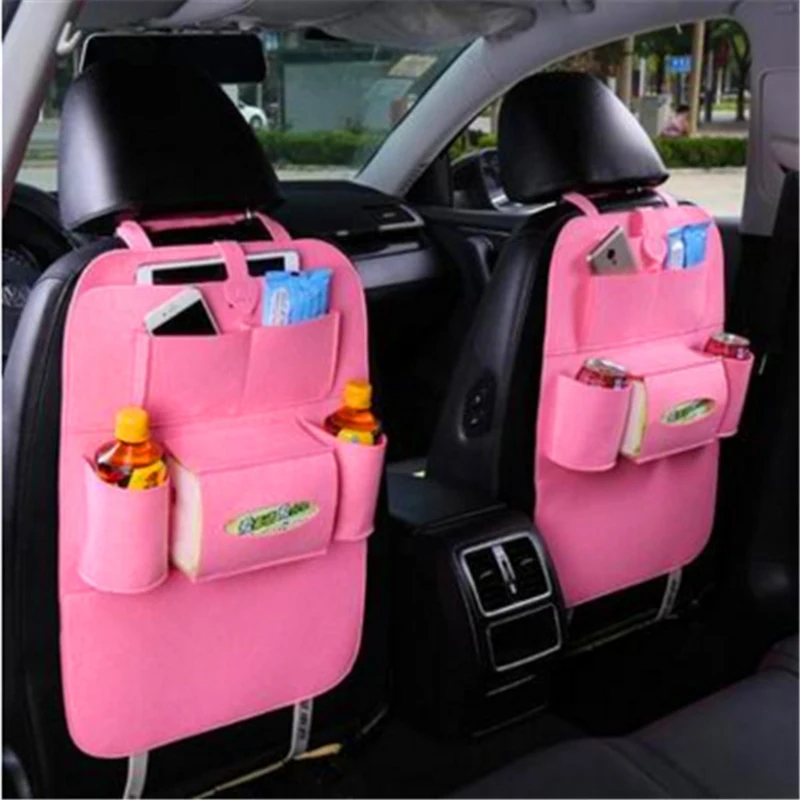 Bolsa de almacenamiento multifuncional para asiento trasero de coche, soporte colgante para estuche de desechos, bolsa de decoración Interior automotriz, organizador de viaje, 2 uds. - imagen 2
