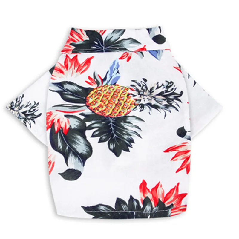 Camisa de algodón con estampado Hawaiano para mascotas, ropa para mascotas, para perros pequeños y medianos, para primavera y verano - imagen 2