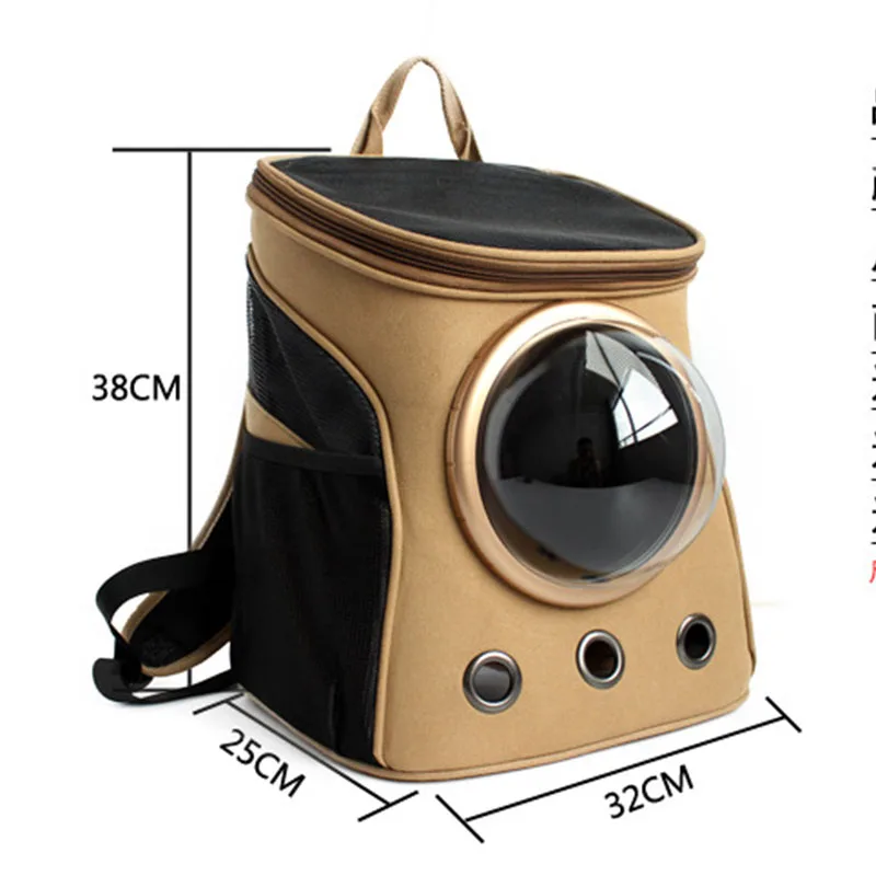 Cápsula espacial de lona de alta calidad, mochila para coche y gato, ventana de burbujas para gatito, cachorro, portadores para perros pequeños, bolsas de viaje al aire libre - imagen 5