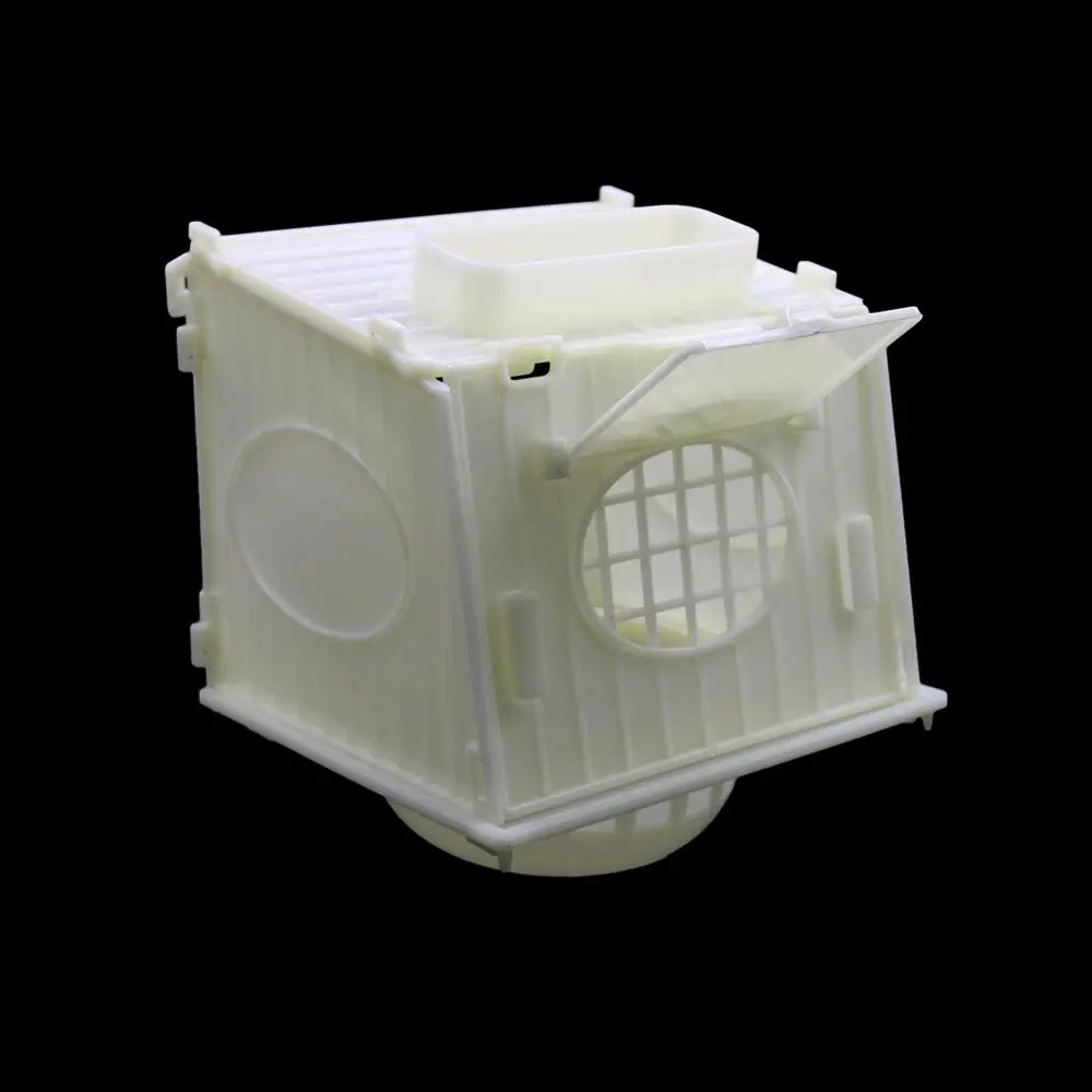 Jaula de plástico para pájaros, casa para loros, nido extraíble de alta calidad, color blanco, 1 unidad - imagen 3