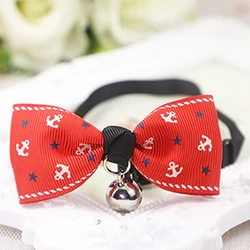 Pajarita ajustable con lazo y campana para perro y gato