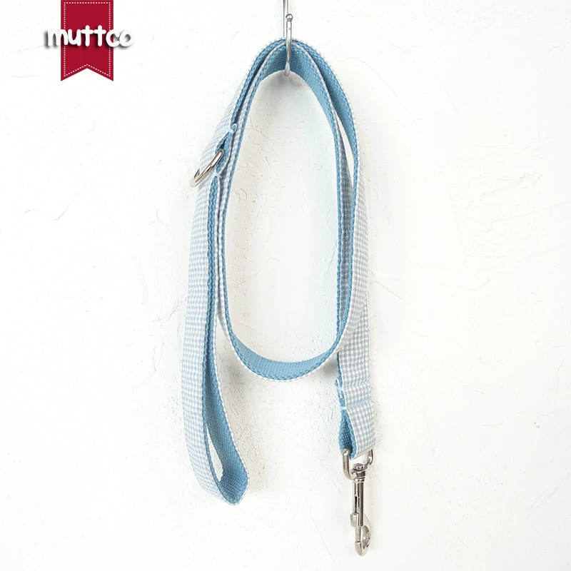 MUTTCO Nombre grabado con láser y venta al por menor de teléfono Collar de estilo británico Etiqueta personalizada para mascotas Collar de perro THE AEGEAN SEA 5 tamaños UDC022 - imagen 3