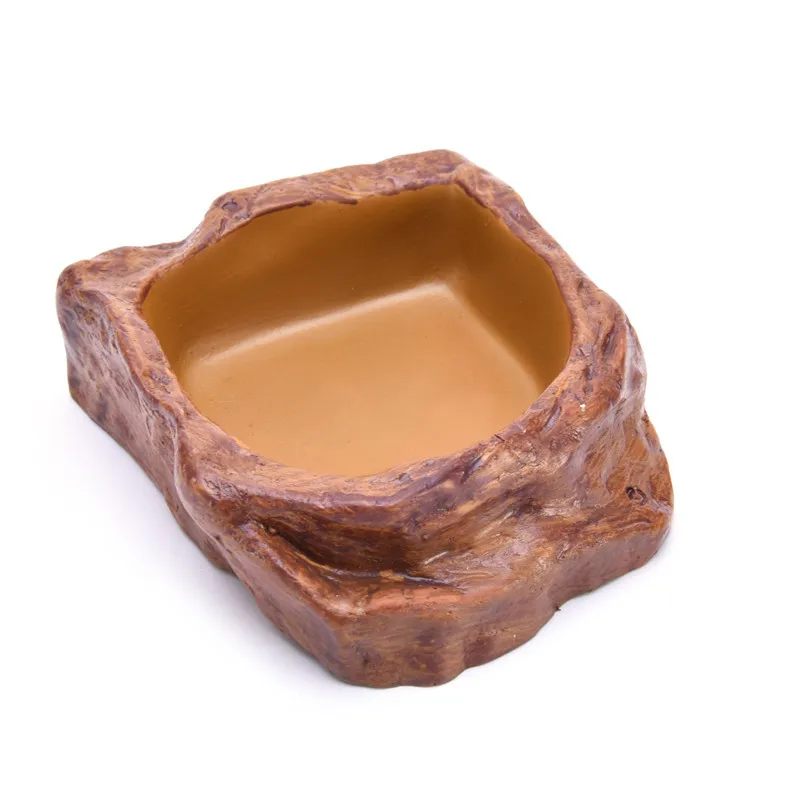 Cuenco de alimentación de anfibios, alimentador de Reptiles de resina, olla de agua, Tortuga, escorpión, lagarto, cangrejo, suministros de alimentación - imagen 5