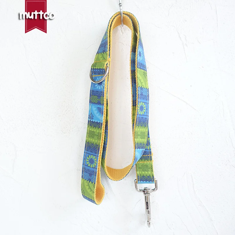 Collar de identificación de perro personalizado grabado MUTTCO, collar hecho a mano de calidad, Collar de perro amarillo antipérdida THE FOLK, 5 tamaños UDC024 - imagen 2