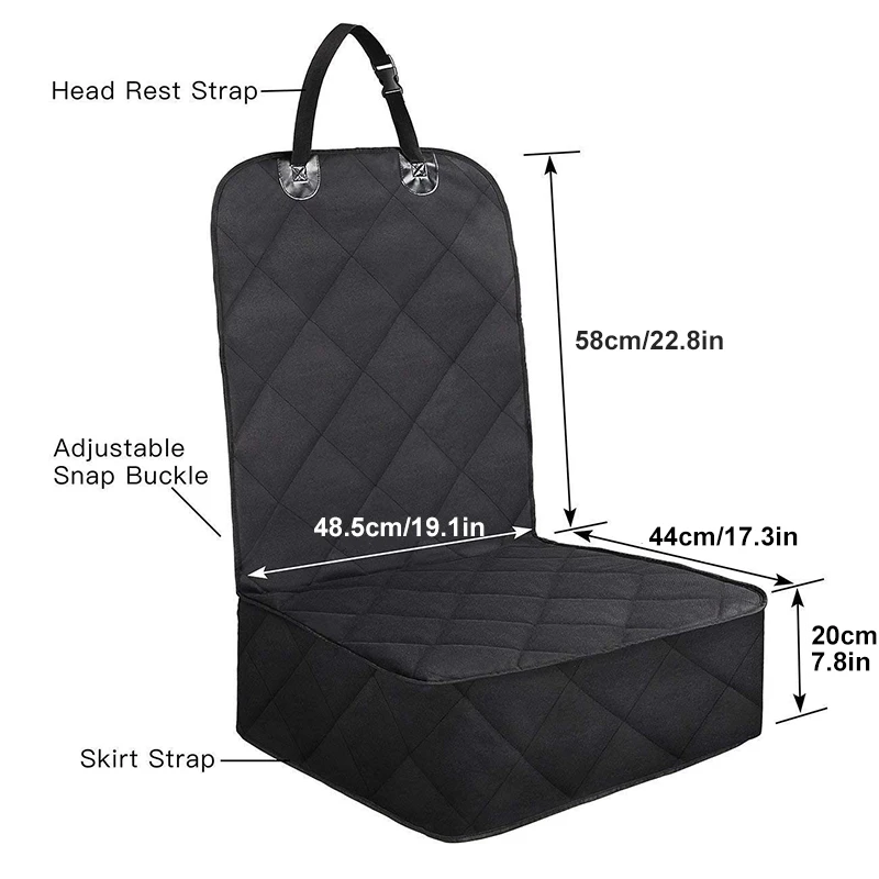 Benepaw-funda para asiento delantero de coche para perro, cubierta impermeable para asiento de Mascota de viaje, respaldo de goma antideslizante con anclajes, fácil de limpiar, alta calidad - imagen 5