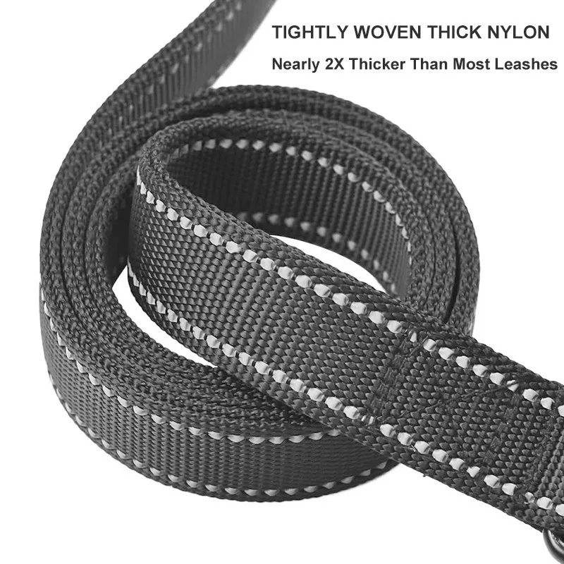 Benepaw Reflective Padded Dog Leash Two Handle Durable Small Medium Large Dog Pet Training Leash Nylon Lead 7 Colors - imagen 5