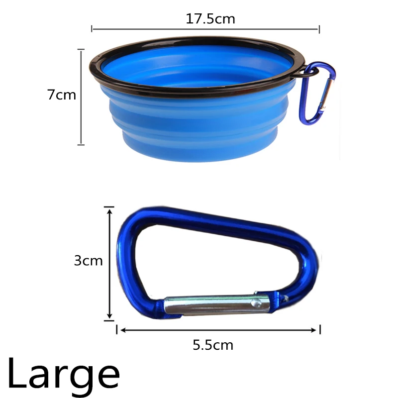 Cuencos Viaje Plegables para Mascotas - uso en gato