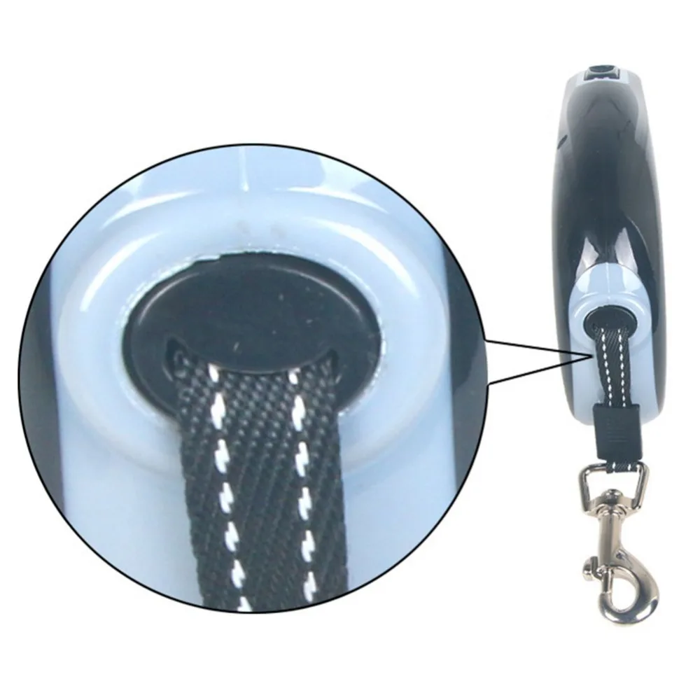 Correa retráctil para perro, cinta de nailon reflectante sin enredos, para caminar, perros de raza pequeña, mediana y grande, automática, extensible - imagen 3