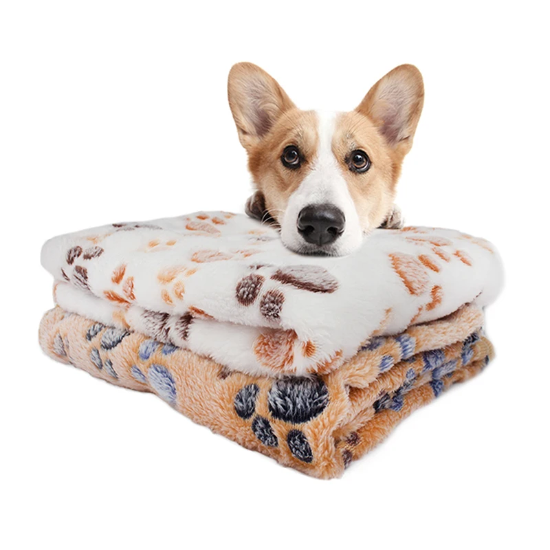 Manta suave con estampado de pata para mascotas, colchoneta cálida de invierno para perros y gatos, cama para dormir, Funda de colchón, cojín para perros pequeños y medianos, cachorros y gatos - imagen 2