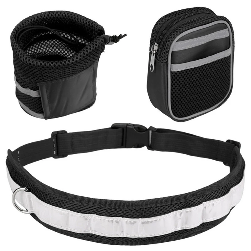 Juego de cuerdas elásticas para cinturón de tracción para perros, correa para perros, correr para mascotas con guardián, correa deportiva para mascotas con cinturón, bolsa de recompensa, Kits de bolsas de almacenamiento de desechos - imagen 4