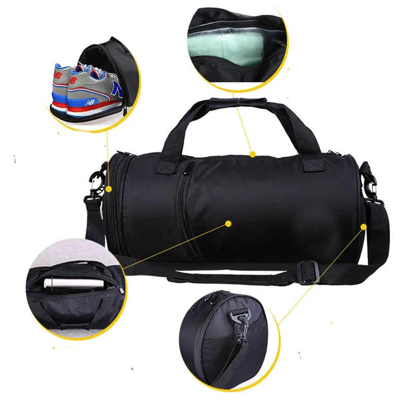 Waterproof Cylindrical Travel Bag Storage Bag Dry and Wet Separation Gym Bag Organizer Sports Outdoor Bag Storage Shoe Debris6