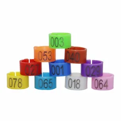 Anillo identificador con clip para palomas y loros