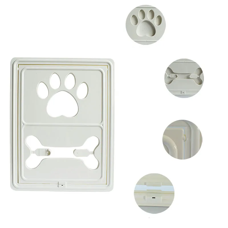Puerta con cerradura para perros y gatos, Control magnético para ventana de pantalla, puertas con solapa de seguridad, túnel para mascotas, valla para perros, puerta de acceso gratuito para el hogar - imagen 4